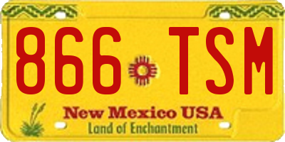 NM license plate 866TSM