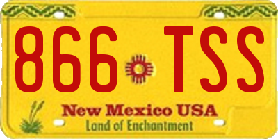 NM license plate 866TSS