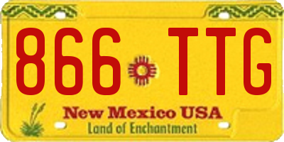 NM license plate 866TTG
