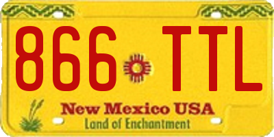 NM license plate 866TTL