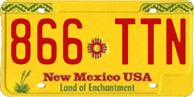 NM license plate 866TTN