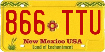 NM license plate 866TTU