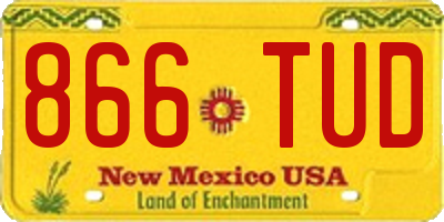 NM license plate 866TUD