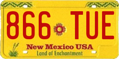NM license plate 866TUE