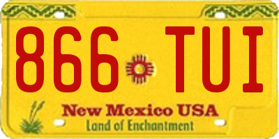 NM license plate 866TUI