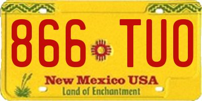 NM license plate 866TUO