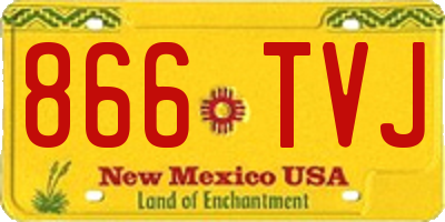 NM license plate 866TVJ