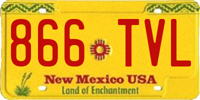NM license plate 866TVL