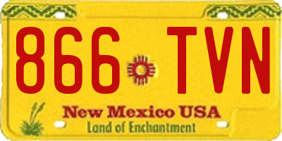 NM license plate 866TVN