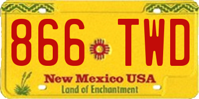 NM license plate 866TWD