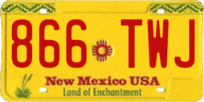 NM license plate 866TWJ