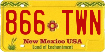 NM license plate 866TWN