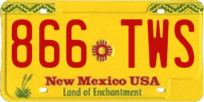 NM license plate 866TWS
