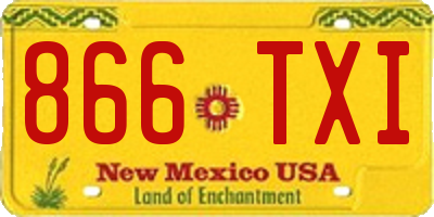 NM license plate 866TXI