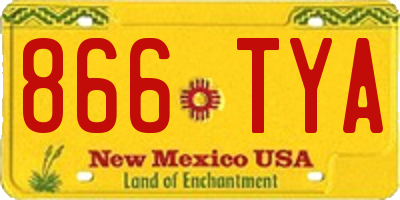 NM license plate 866TYA