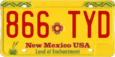 NM license plate 866TYD