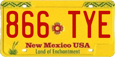 NM license plate 866TYE