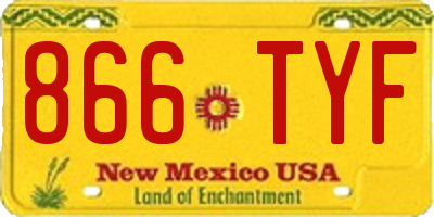 NM license plate 866TYF
