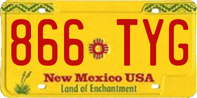 NM license plate 866TYG