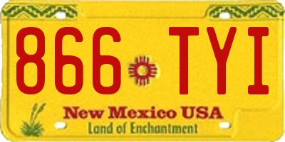NM license plate 866TYI