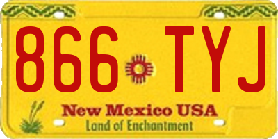 NM license plate 866TYJ