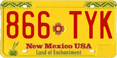 NM license plate 866TYK