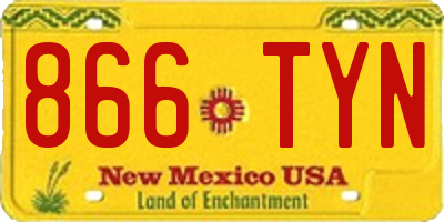NM license plate 866TYN