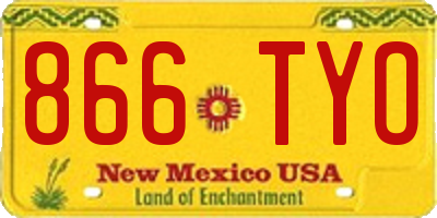 NM license plate 866TYO