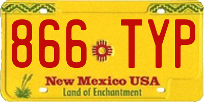 NM license plate 866TYP