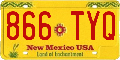 NM license plate 866TYQ