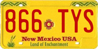 NM license plate 866TYS