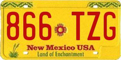 NM license plate 866TZG