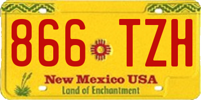 NM license plate 866TZH