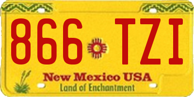 NM license plate 866TZI