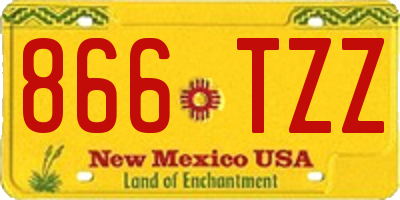 NM license plate 866TZZ