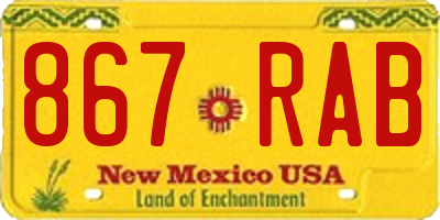 NM license plate 867RAB