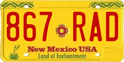 NM license plate 867RAD