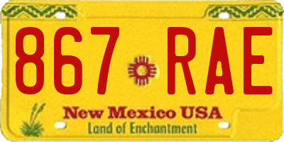 NM license plate 867RAE