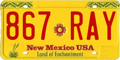 NM license plate 867RAY