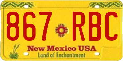 NM license plate 867RBC