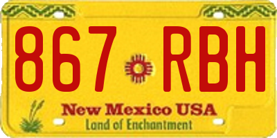 NM license plate 867RBH