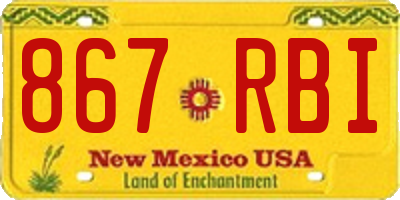 NM license plate 867RBI