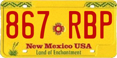 NM license plate 867RBP
