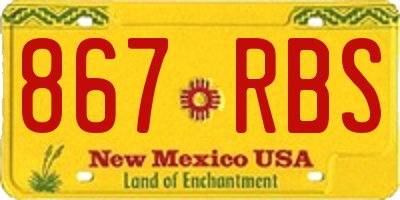 NM license plate 867RBS