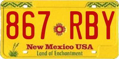 NM license plate 867RBY