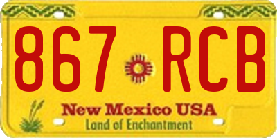 NM license plate 867RCB