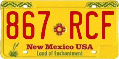 NM license plate 867RCF