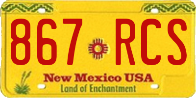 NM license plate 867RCS