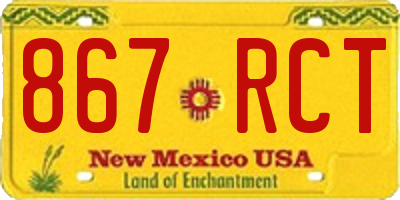 NM license plate 867RCT