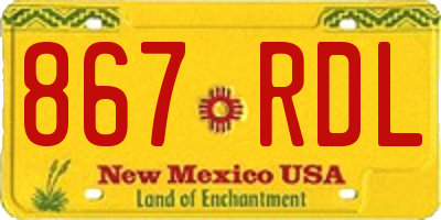 NM license plate 867RDL